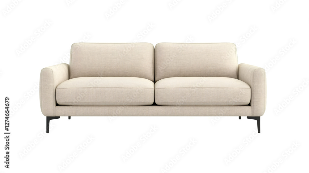 Comfortable and stylish two-seater sofa isolated on transparent background, ideal for adding a touch of elegance to living rooms or lounge areas Comfortable and stylish two-seater sofa isolated on transparent background, ideal for adding a touch of elegance to living rooms or lounge areas