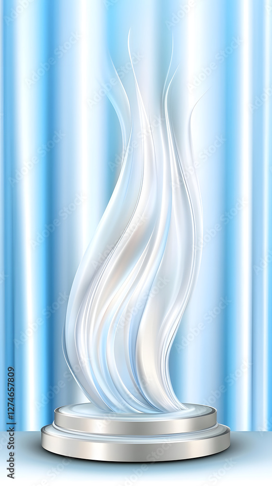 Elegant ethereal flame sculpture modern gallery digital art minimalist setting close-up view contemporary aesthetic Elegant ethereal flame sculpture modern gallery digital art minimalist setting close-up view contemporary aesthetic