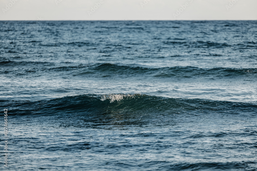 Tranquil Ocean Waves at Tulum's Riviera Maya Coastline Tranquil Ocean Waves at Tulum's Riviera Maya Coastline