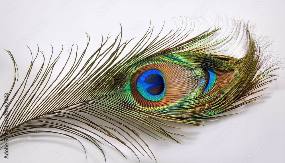 Obraz premium peacock feather close up