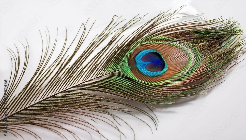 Obraz premium peacock feather close up