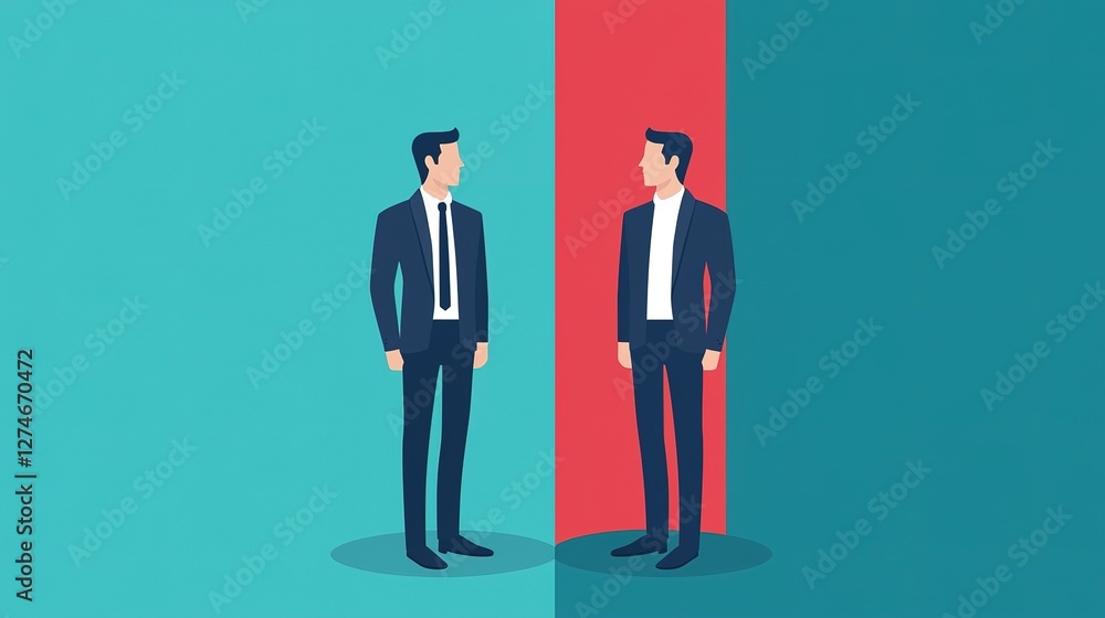 Fototapeta premium Digital transformation dialogue navigating business models in a chaotic environment