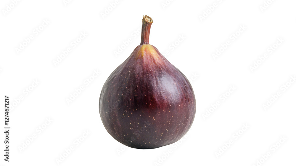 Ripe purple fig isolated on transparent background, ideal for healthy eating and fruit-based designs Ripe purple fig isolated on transparent background, ideal for healthy eating and fruit-based designs