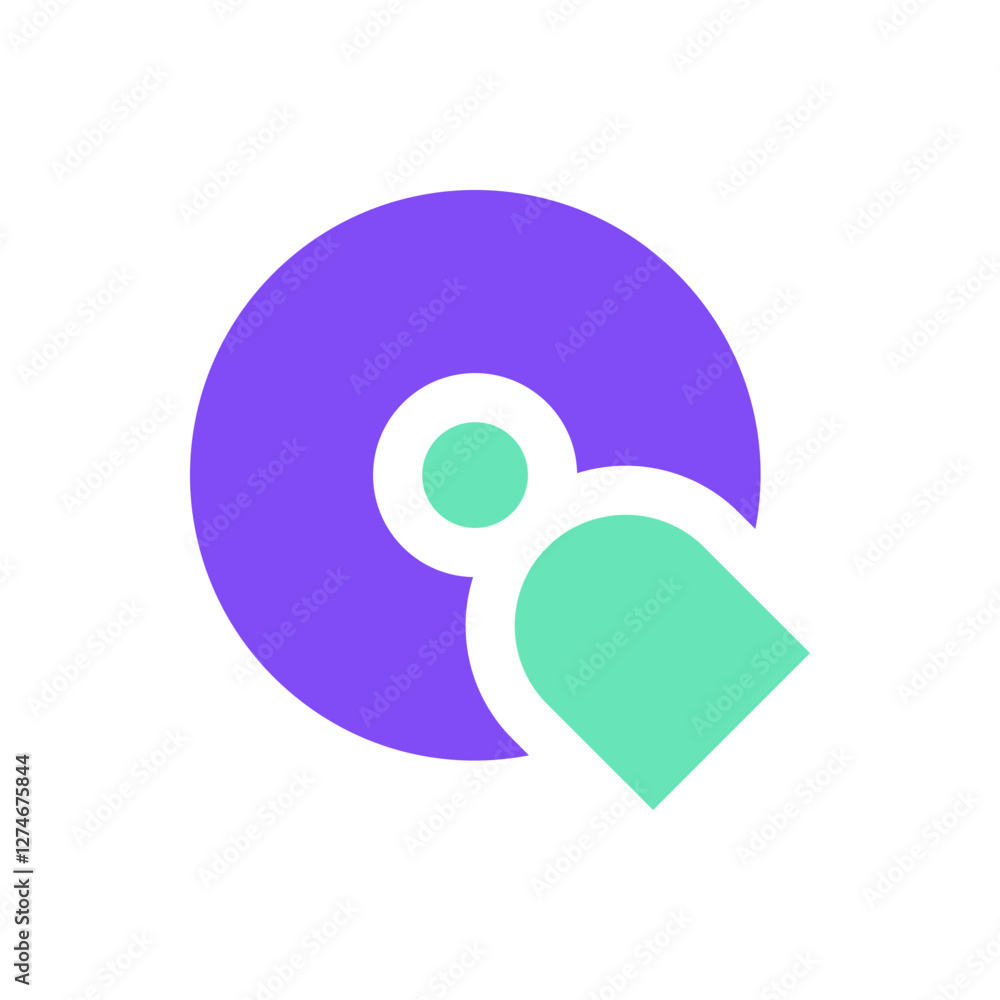 Letter Q people simple modern logo design Letter Q people simple modern logo design