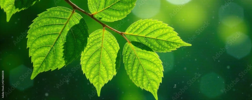 Close-up of tree leaves with intricate patterns, leaf details, botanical, nature Close-up of tree leaves with intricate patterns, leaf details, botanical, nature