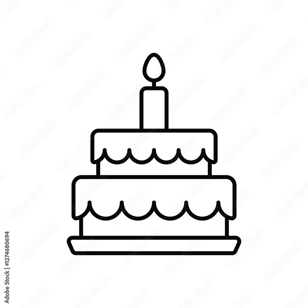 Cake vector icon