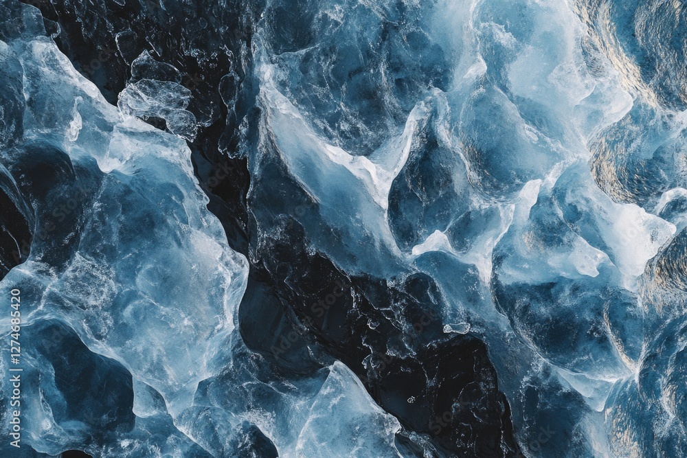 Obraz premium Icy Ocean Waves