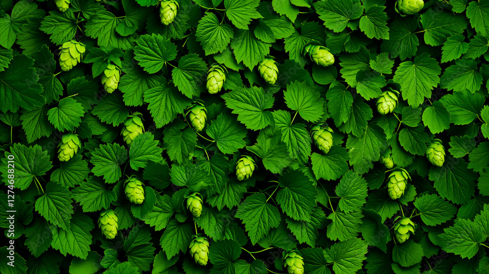 custom made wallpaper toronto digitalA bunch of green hops growing on a bush of leaves