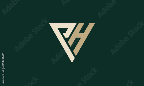 PH monogram logo design 
