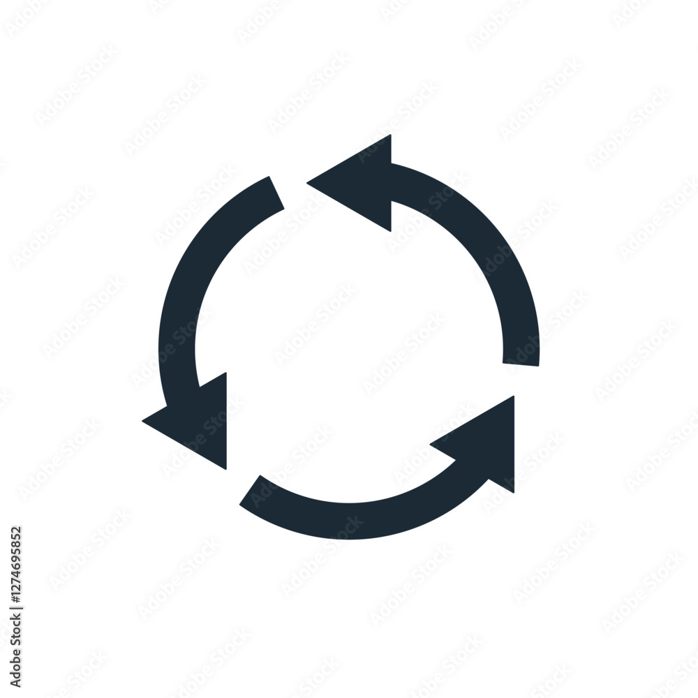 Symbol of round convenient traffic flow. Trend modern renew . Vector linear icon illustration isolated on white background. Symbol of round convenient traffic flow. Trend modern renew . Vector linear icon illustration isolated on white background.
