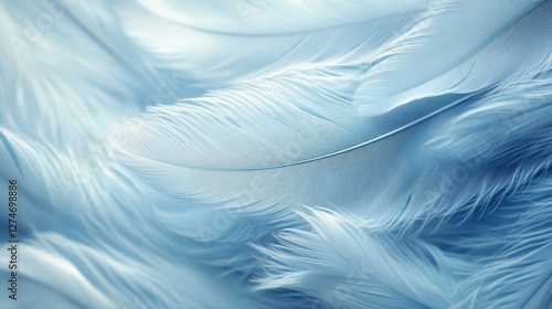 Close-up of soft white feathers with delicate details and gentle texture