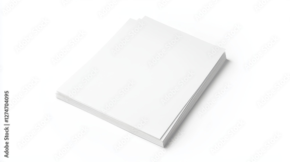 Stack of blank white paper sheets on white background Stack of blank white paper sheets on white background