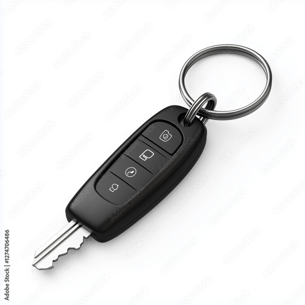 Car key remote control on white background Car key remote control on white background