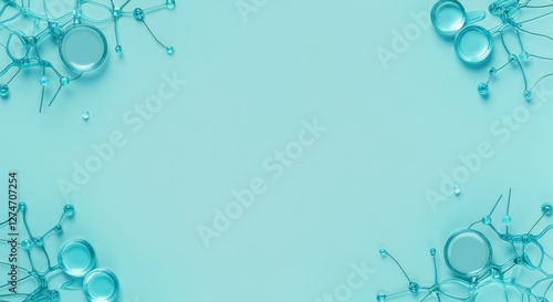 Obraz na płótnie Scientific abstract background with molecular structures