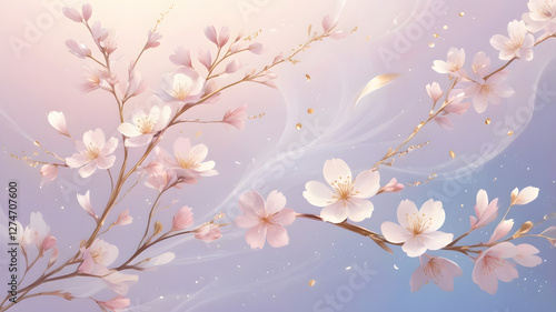 Serene Japanese Sakura Tree in Spring