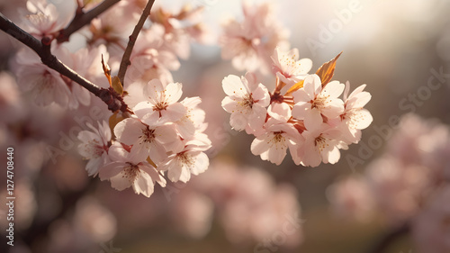 Serene Japanese Sakura Tree in Spring