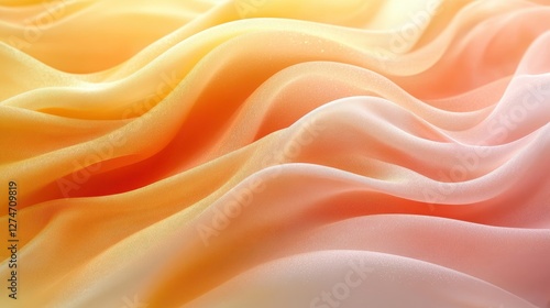 Soft, wavy fabric in warm gradient colors with light and shadow play