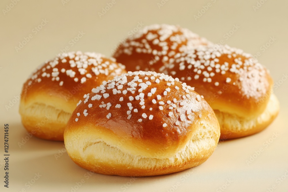 Golden Crusty Bread Rolls with Sugar Crystals Golden Crusty Bread Rolls with Sugar Crystals