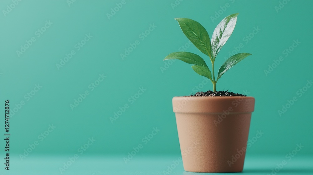 Fototapeta premium Growing plants in indoor spaces a guide to sustainable green energy in urban environments
