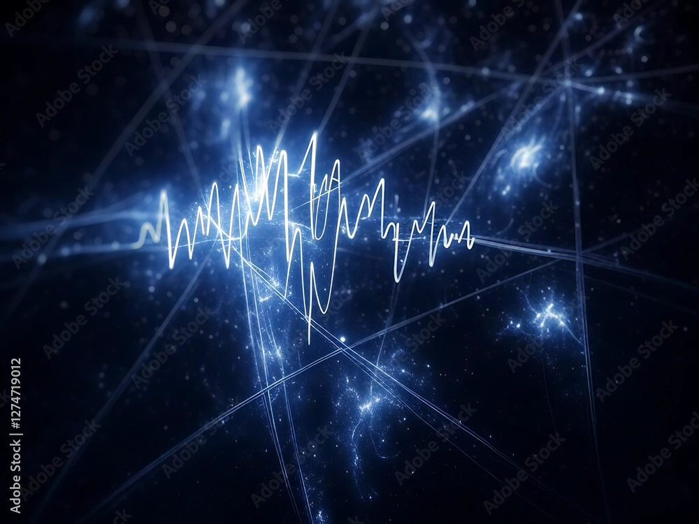Obraz premium Audio Cymatics Visualizer - Space Time