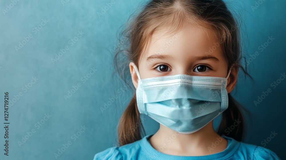 Protect yourself and stay healthy with a clean and hygienic lifestyle, symbolized by the mask on a blue background. Protect yourself and stay healthy with a clean and hygienic lifestyle, symbolized by the mask on a blue background.