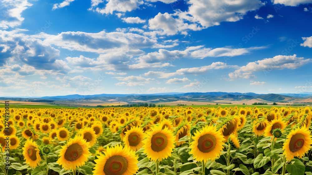 Obraz premium Sunflower Field Horizon