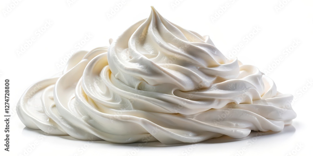 Whipped Cream on White Background Whipped Cream on White Background