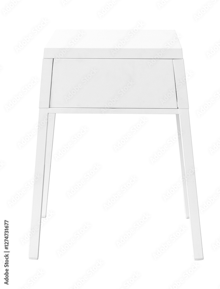 White bedside table design element White bedside table design element