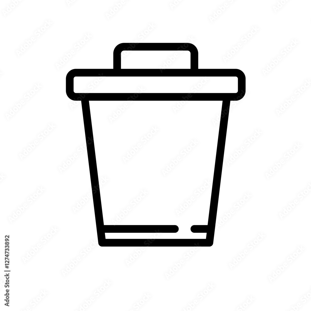 Trash, recycle bin - vector icon Trash, recycle bin - vector icon