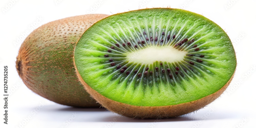 Fototapeta premium Kiwi Fruit on White Background
