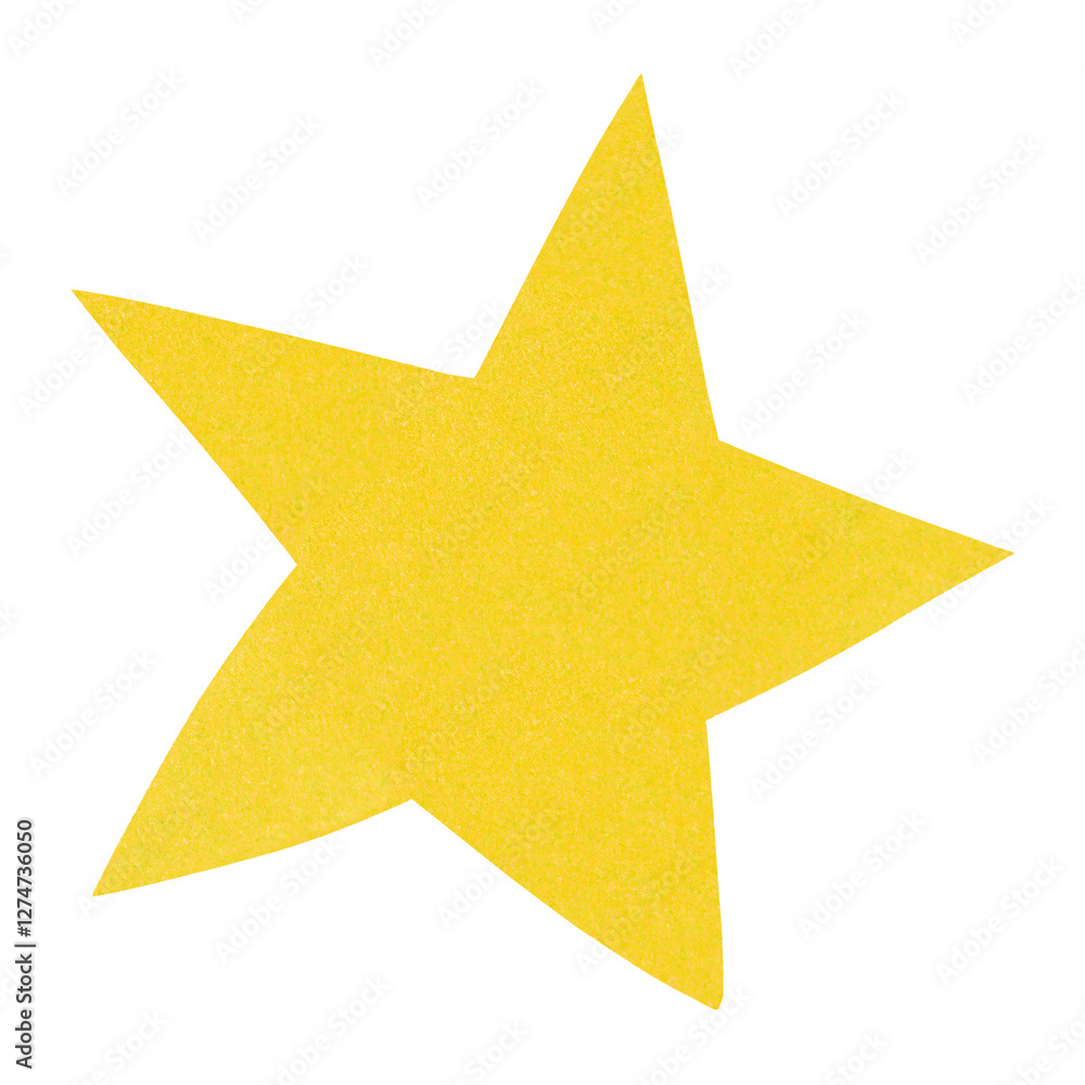 Obraz premium Yellow star png collage element for bullet journal, transparent background