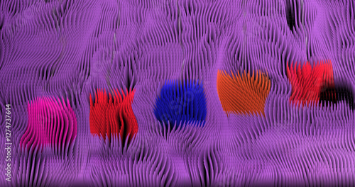 Colorful abstract texture created with Gradient flow and 3D structure imitate the movement of liquid or wind. Vibrant colors, volumetric waves and digital noise create a sense of depth and dynamics. I