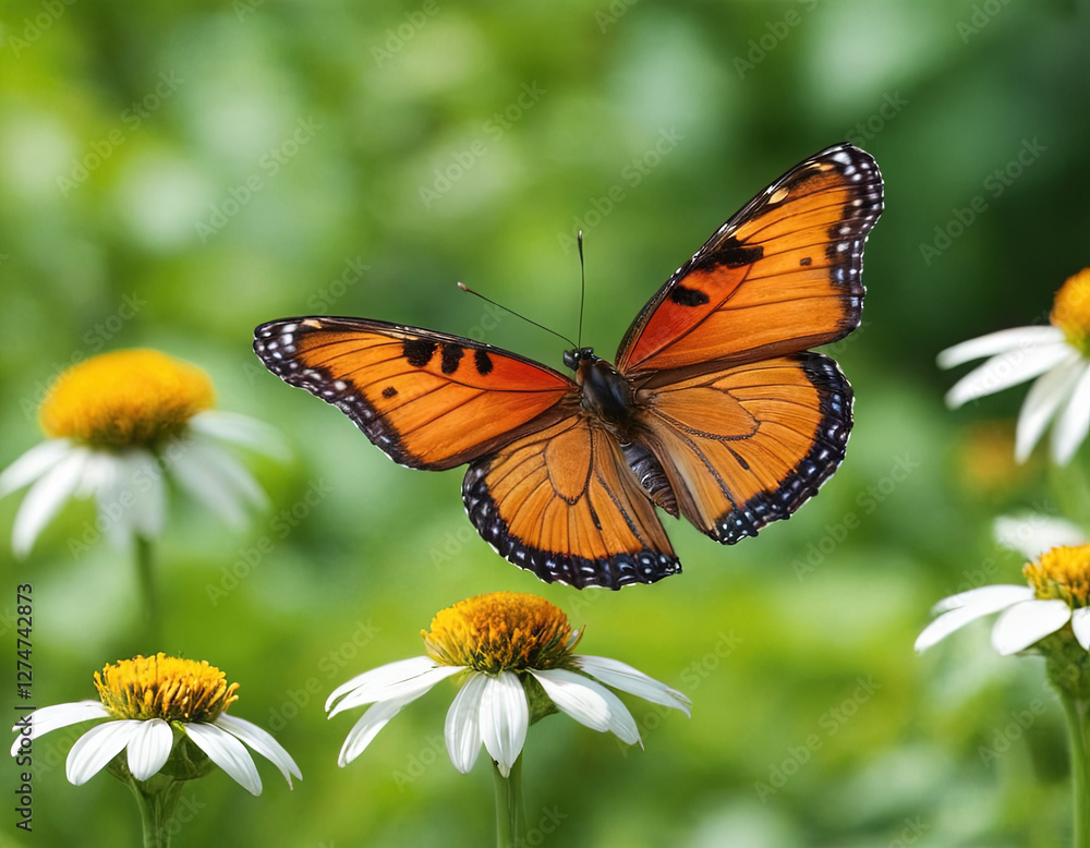 butterfly on flower butterfly on flower