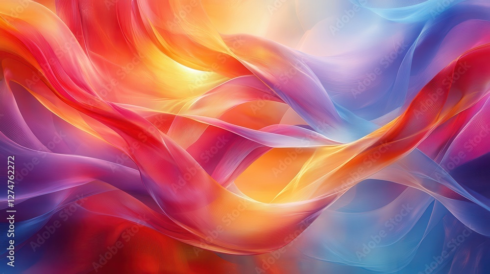 Vibrant abstract waves of colorful swirls and hues creating a dynamic and ethereal atmosphere Vibrant abstract waves of colorful swirls and hues creating a dynamic and ethereal atmosphere