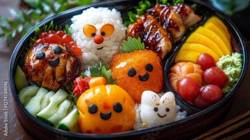 Festive Halloween Sushi Lunch Box photo