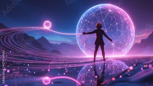 Virtual Reality Goggles Abstract Room