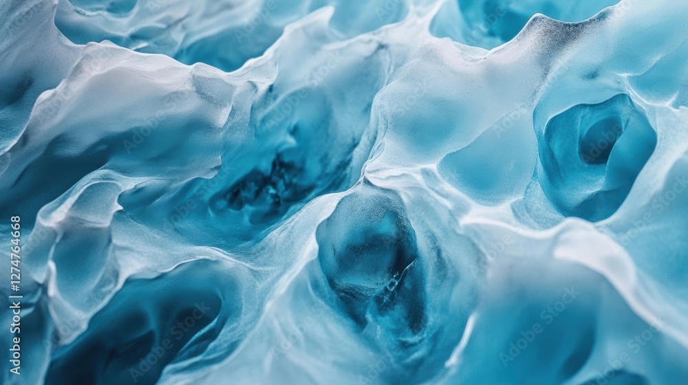Obraz premium Ice Forms Intricate Patterns, Showcasing Winter Wonderland and Frozen Beauty.
