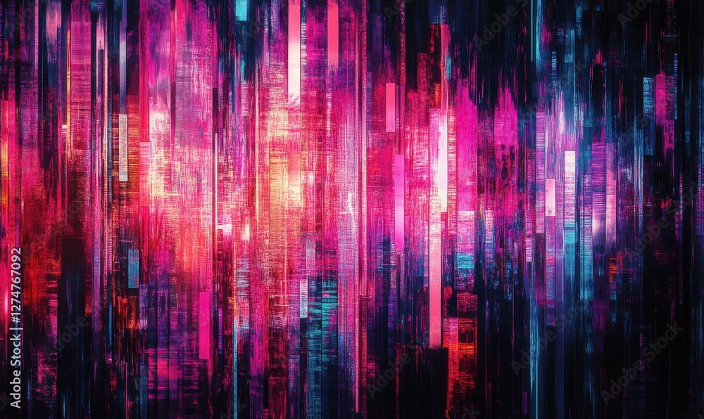 Neon Cityscape: A Digital Tapestry Neon Cityscape: A Digital Tapestry