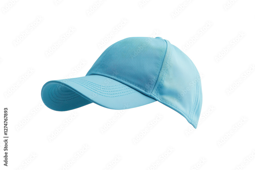 A vibrant blue cap with a unique texture floats gracefully against a minimalist backdrop isolated on transparent background A vibrant blue cap with a unique texture floats gracefully against a minimalist backdrop isolated on transparent background