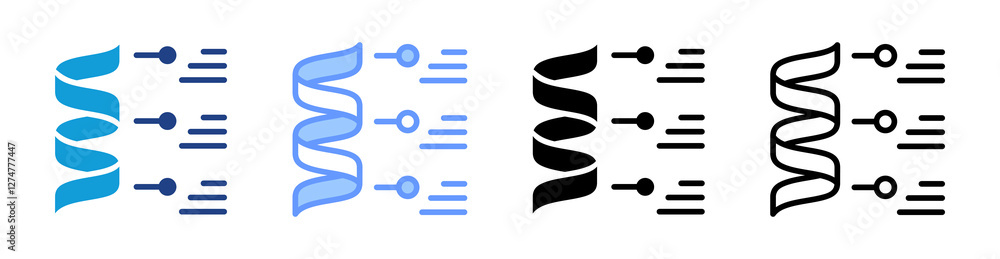 Protein Structure icon set multiple style collection Protein Structure icon set multiple style collection