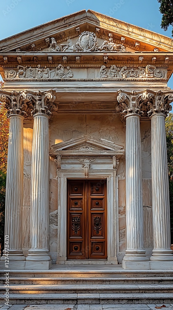 Obraz premium Greek traditional building high resolution hd photo