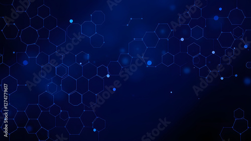 Abstract blue geometric pattern with seamless circles for a modern web design backdrop
