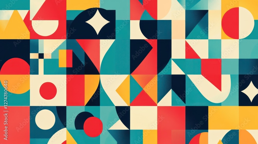 Geometric design, vibrant colors, abstract background, website banner Geometric design, vibrant colors, abstract background, website banner