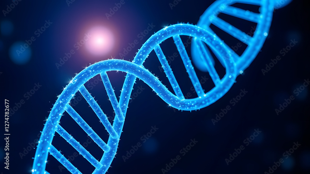 Abstract DNA helix strands illustrate the spiral structure of life's molecules Abstract DNA helix strands illustrate the spiral structure of life's molecules