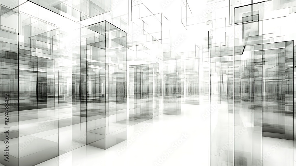 Glass Cityscape Abstract Design Glass Cityscape Abstract Design