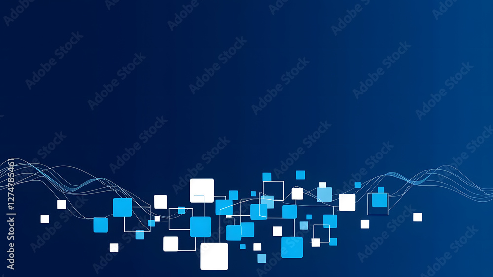 blue deepsea background with wihte shape cube blue deepsea background with wihte shape cube