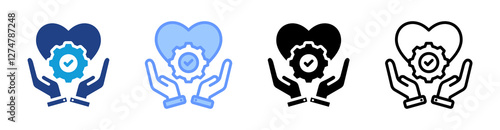 Empathy icon set multiple style collection