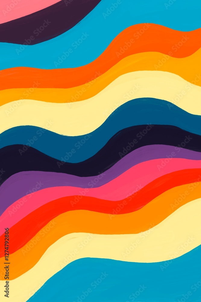 Vibrant abstract wave background in multicolor Vibrant abstract wave background in multicolor