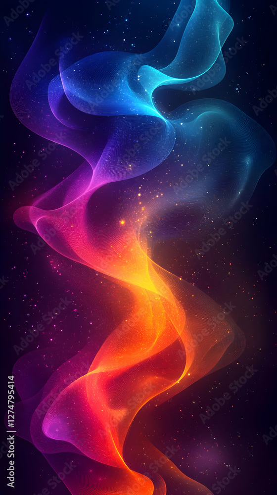 Abstract Colorful Glowing Lines Design Abstract Colorful Glowing Lines Design