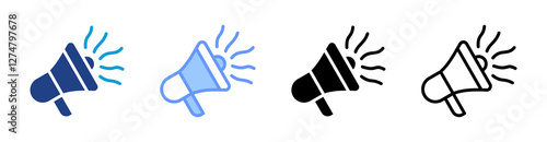 Noise icon set multiple style collection